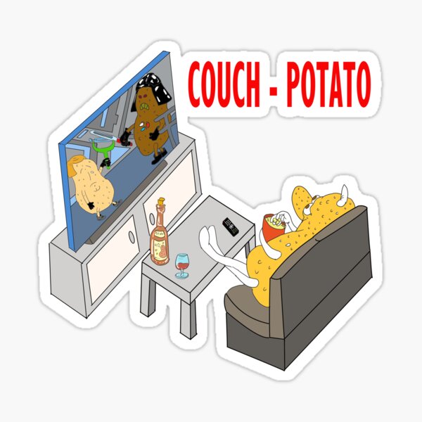 Don't be a potato console gaming couch potatoe' Sticker