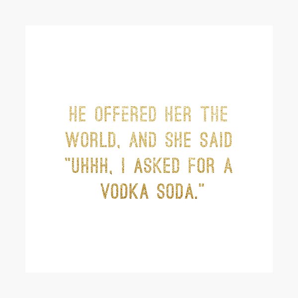 Vodka Soda Photographic Print