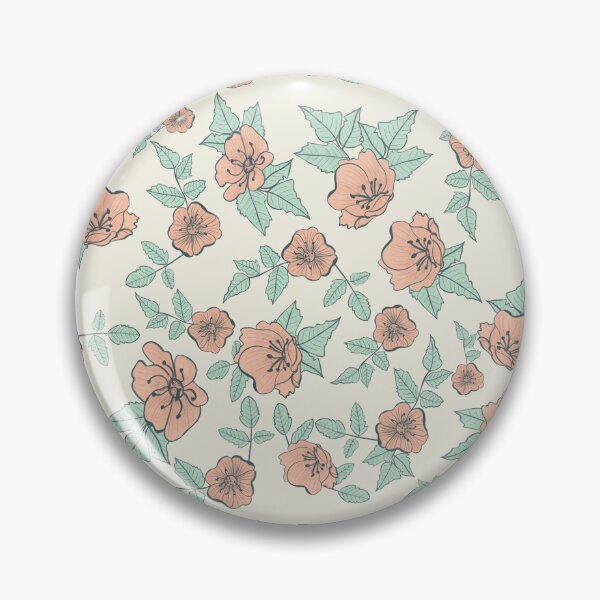 Item preview, California Wild Rose Pastel Botanical Pattern designed and sold by WalkSimplyArt.
