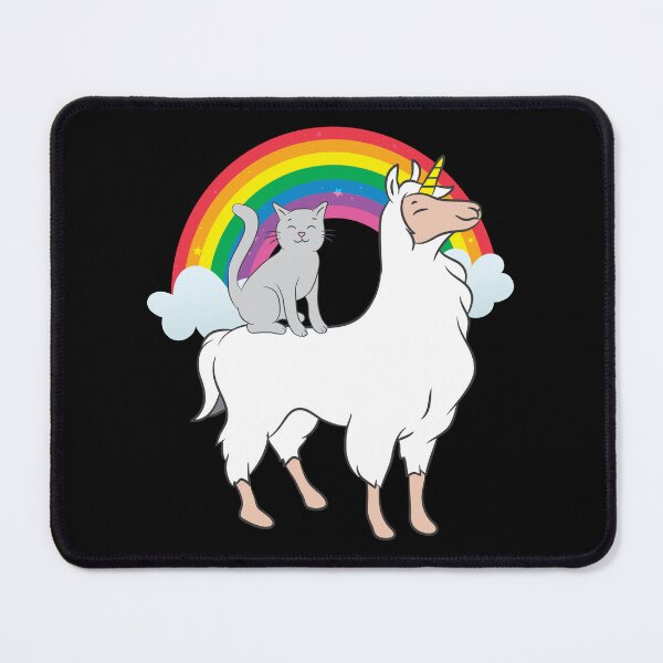 Item preview, Llama Lover Cat Riding Llamacorn Rainbow Gift Idea designed and sold by haselshirt.