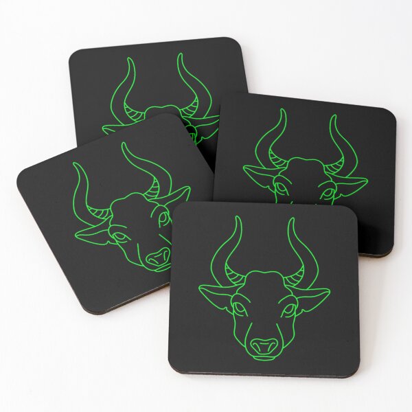 Item preview, Green Taurus bull designed and sold by Wavytarot.