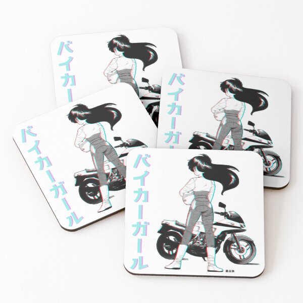 Item preview, Anime Biker Girl | Vaporwave Retro Anime Aesthetic designed and sold by PopUpShirt.