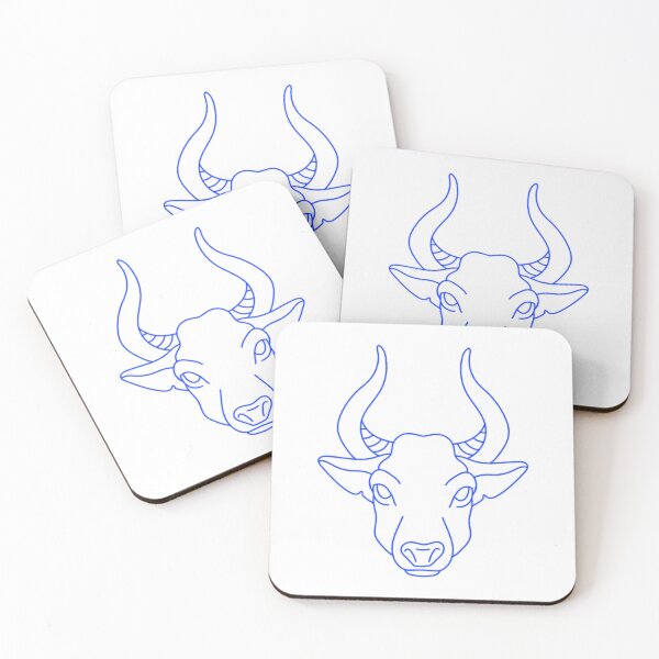 Item preview, Dark blue Taurus bull designed and sold by Wavytarot.