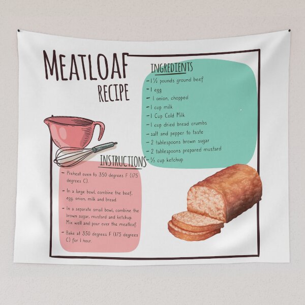 Item preview, Meatloaf recipe and ingredient food designed and sold by Qitchup.