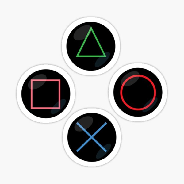 "Playstation buttons sticker TajkaArt" Sticker for Sale by