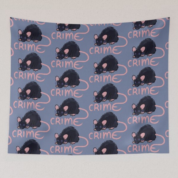 Item preview, Blue-Black Pink Tail Crime Rat designed and sold by Maplebreeze.