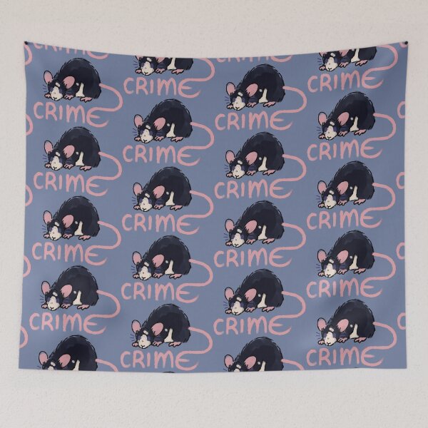Item preview, White Spotted Blue-Black Pink Tail Crime Rat designed and sold by Maplebreeze.