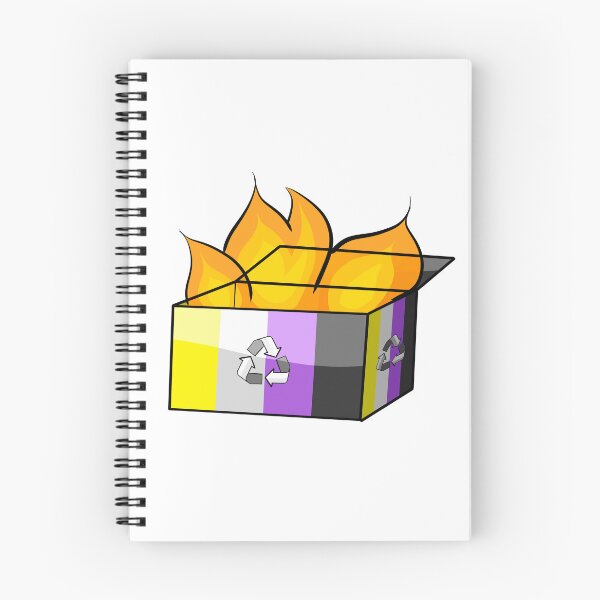 Item preview, Non Binary Pride Garbage Fire designed and sold by CJ Vanderbeek.