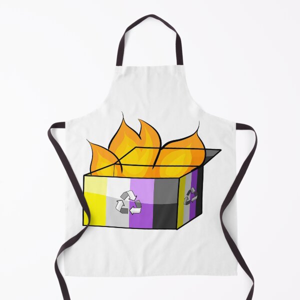Item preview, Non Binary Pride Garbage Fire designed and sold by CJ Vanderbeek.