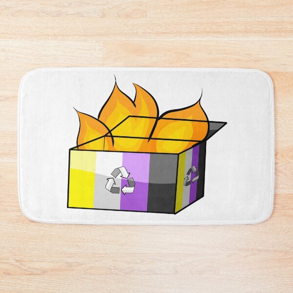 Item preview, Non Binary Pride Garbage Fire designed and sold by CJ Vanderbeek.