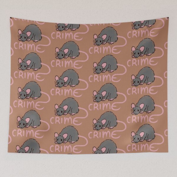 Item preview, Gray Pink Tail Crime Rat designed and sold by Maplebreeze.