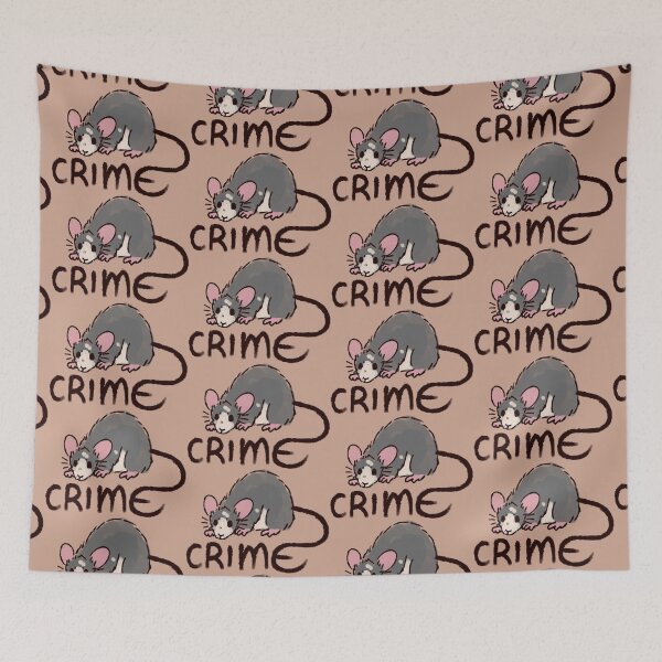 Item preview, White Spotted Gray Dark Tail Crime Rat designed and sold by Maplebreeze.