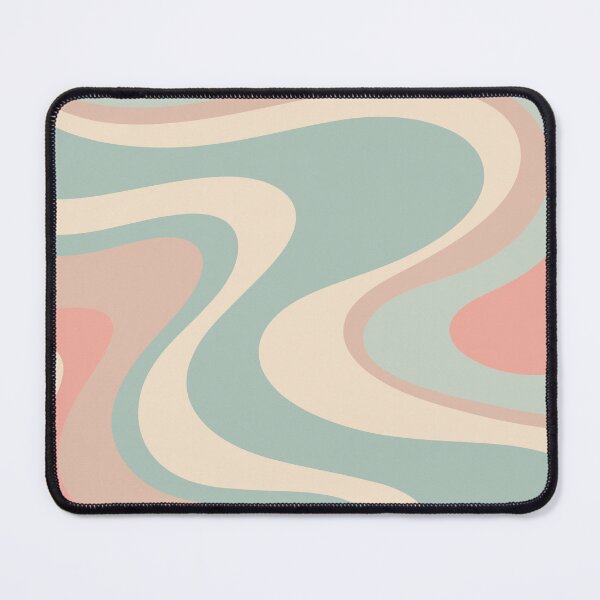Item preview, Retro Dream Abstract Swirl Pattern in Celadon Blush designed and sold by kierkegaard.