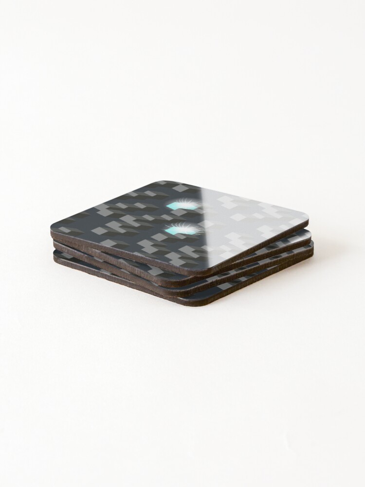 Thumbnail 4 of 5, Coasters (Set of 4), Abstract pattern glowing cubes designed and sold by ReflectedCrafts.