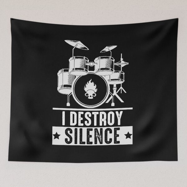 Item preview, I Destroy Silence Drummers designed and sold by angelusdark.