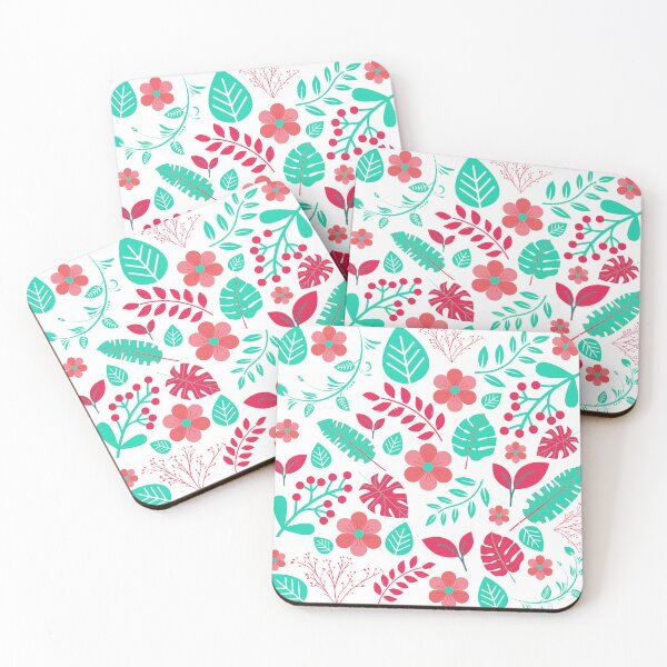 Item preview, Pink & Blue Flower Plant Leaves. designed and sold by davechi-stone.