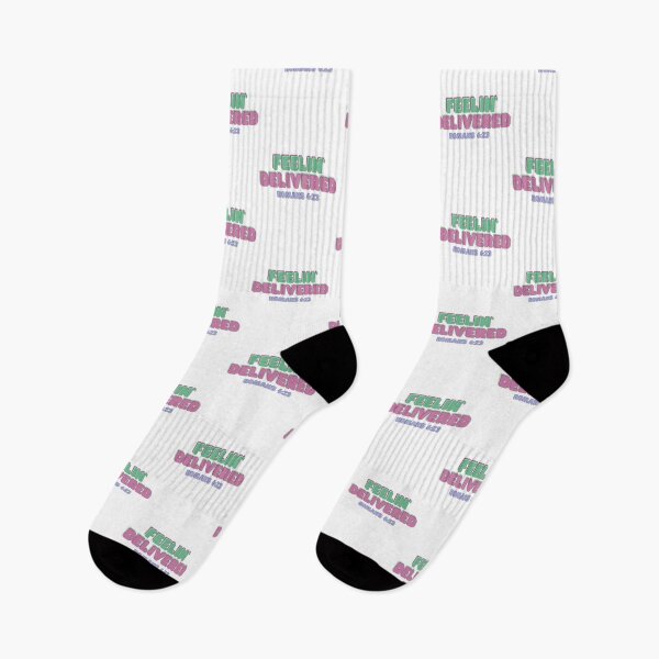 Item preview, Feelin’ Delivered Romans 6:23 Christian Bible verse, trendy aesthetic designed and sold by Emily Roberts.