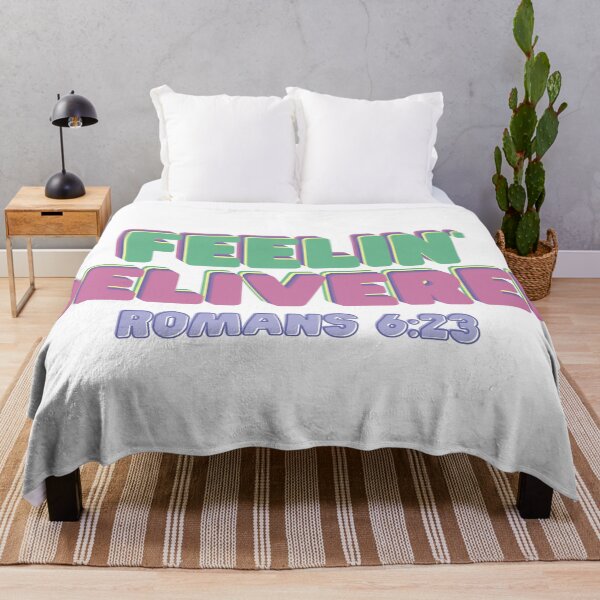 Item preview, Feelin’ Delivered Romans 6:23 Christian Bible verse, trendy aesthetic designed and sold by Emily Roberts.