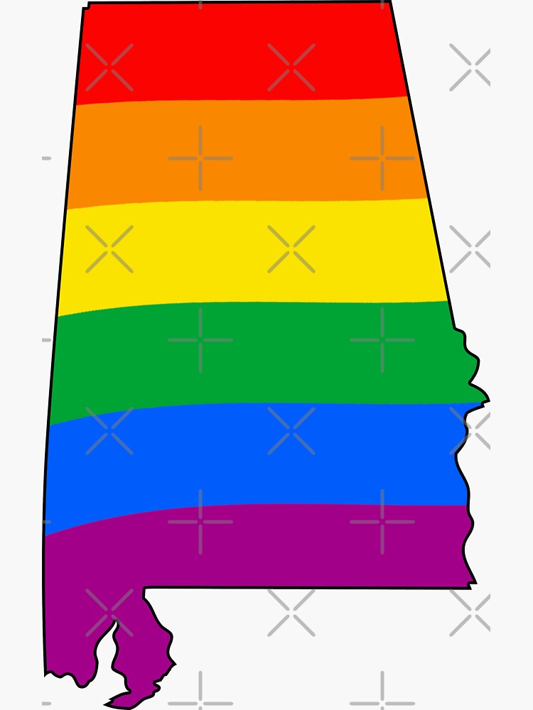 Thumbnail 3 of 3, Sticker, Alabama Rainbow Pride designed and sold by Gayesthetic.