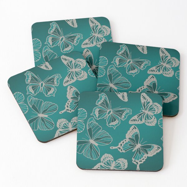 Item preview, Butterflies in laconic dark colors designed and sold by ReflectedCrafts.