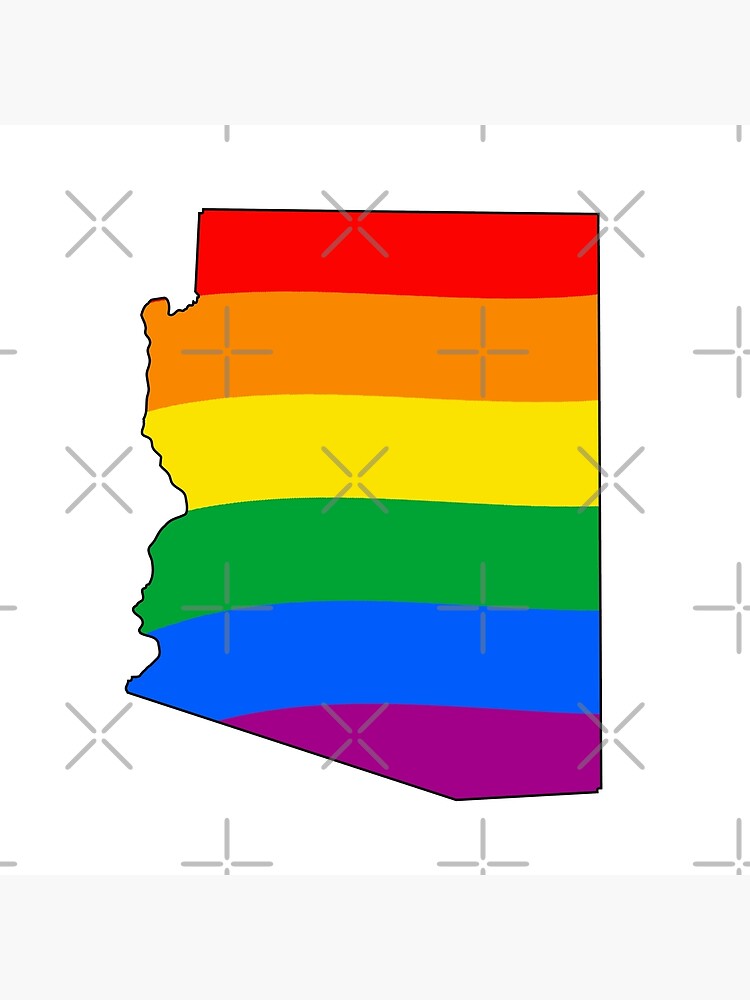 Arizona Rainbow Pride Poster For Sale By Gayesthetic Redbubble