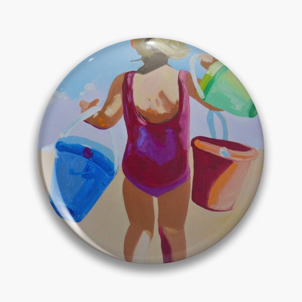 Item preview, Sand pails at the beach designed and sold by CarrieSmithArt.