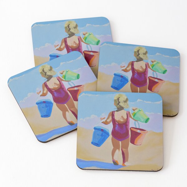Item preview, Sand pails at the beach designed and sold by CarrieSmithArt.