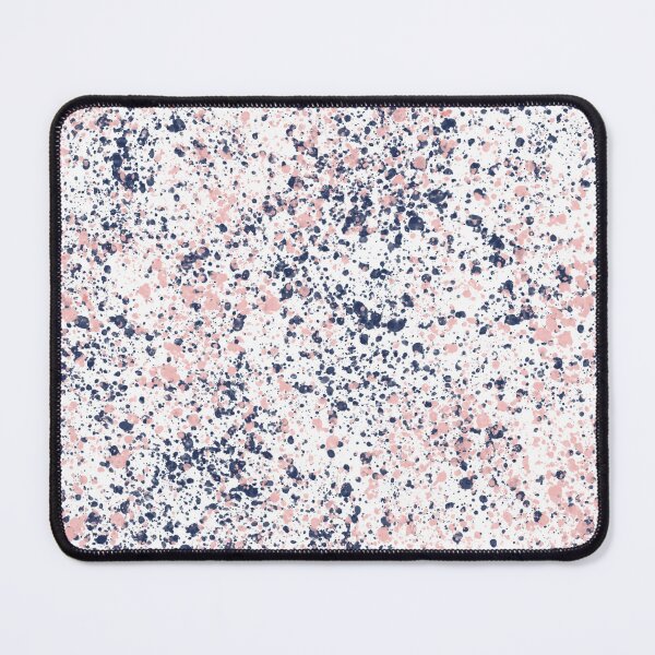 Item preview, Navy Blue and Blush Pink Ink Spatter on White designed and sold by kierkegaard.