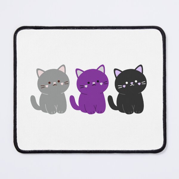 Item preview, Asexual pride colours cute cat design  designed and sold by Holly-berry-art.