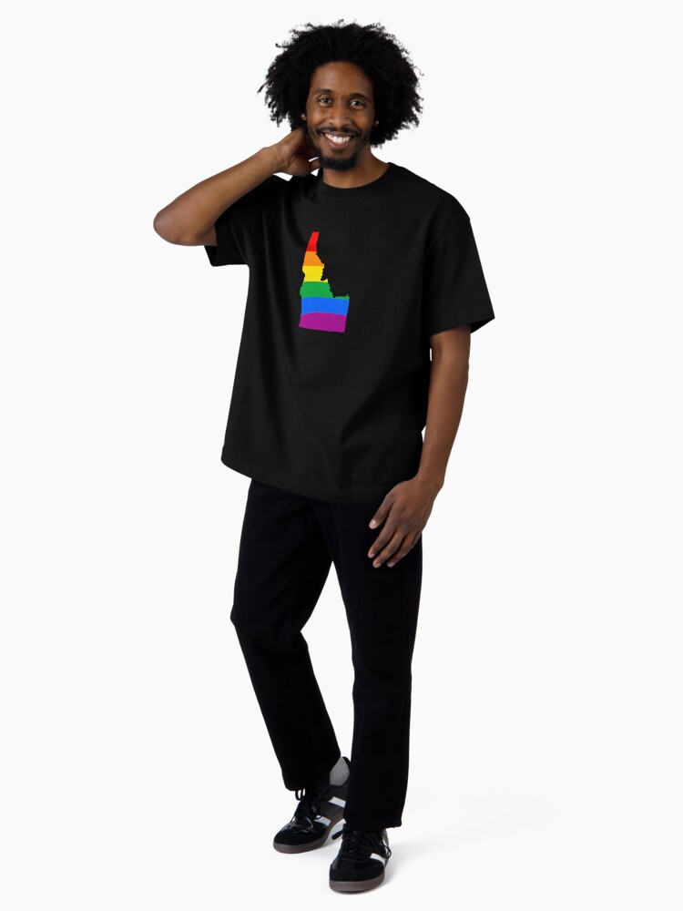 Thumbnail 4 of 7, Oversized T-Shirt, Idaho Rainbow Pride designed and sold by Gayesthetic.