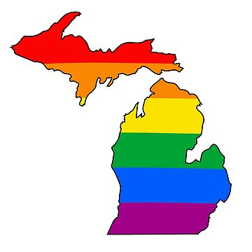 Artwork thumbnail, Michigan Rainbow Pride by Gayesthetic
