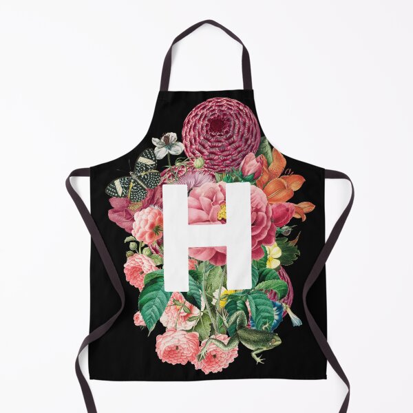 Item preview, Monogram Letter H with Flowers, Butterfly, and Frog designed and sold by Trish Dish.