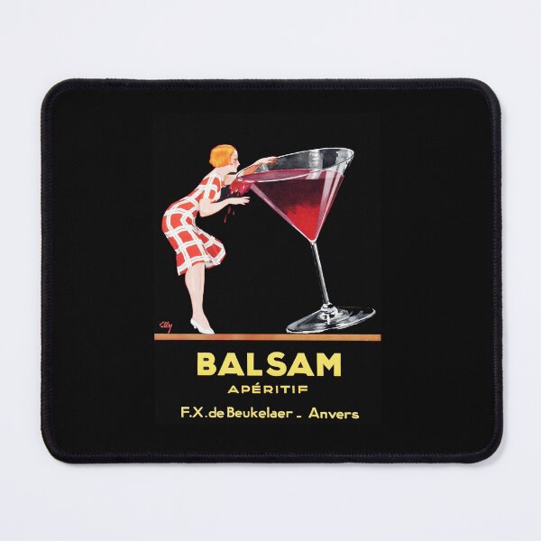 Item preview, Vintage red Balsam aperitif alcoholic beverages advertising poster for kitchen, bar, barroom, designed and sold by TeeARTHY.