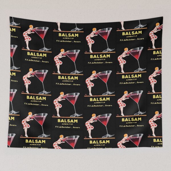 Item preview, Vintage red Balsam aperitif alcoholic beverages advertising poster for kitchen, bar, barroom, designed and sold by TeeARTHY.