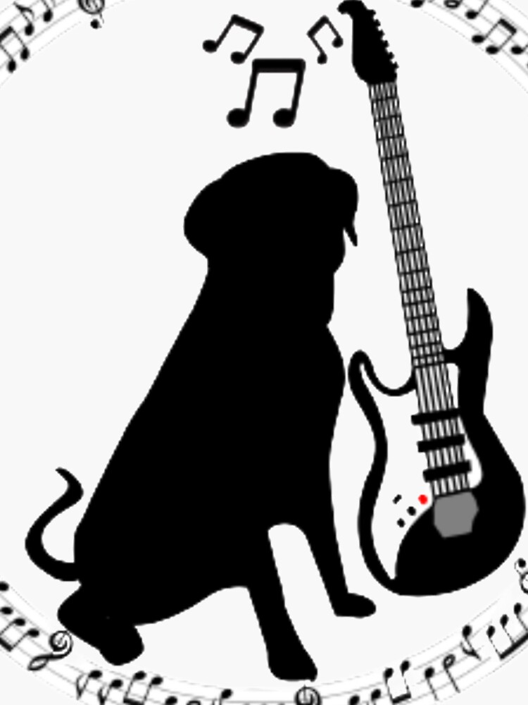 dog-play-guitar-sticker-for-sale-by-uareznorri-redbubble