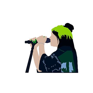 Pegatina for Sale con la obra «ILUSTRACIÓN DE VINILO DE BILLIE EILISH» de  LINNEAWALLSTEN