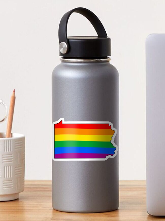 Thumbnail 1 of 3, Sticker, Pennsylvania Rainbow Pride designed and sold by Gayesthetic.