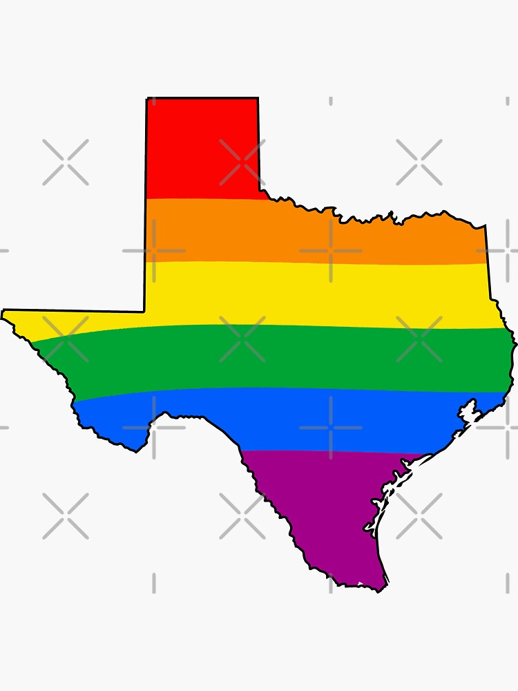 Thumbnail 3 of 3, Sticker, Texas Rainbow Pride designed and sold by Gayesthetic.