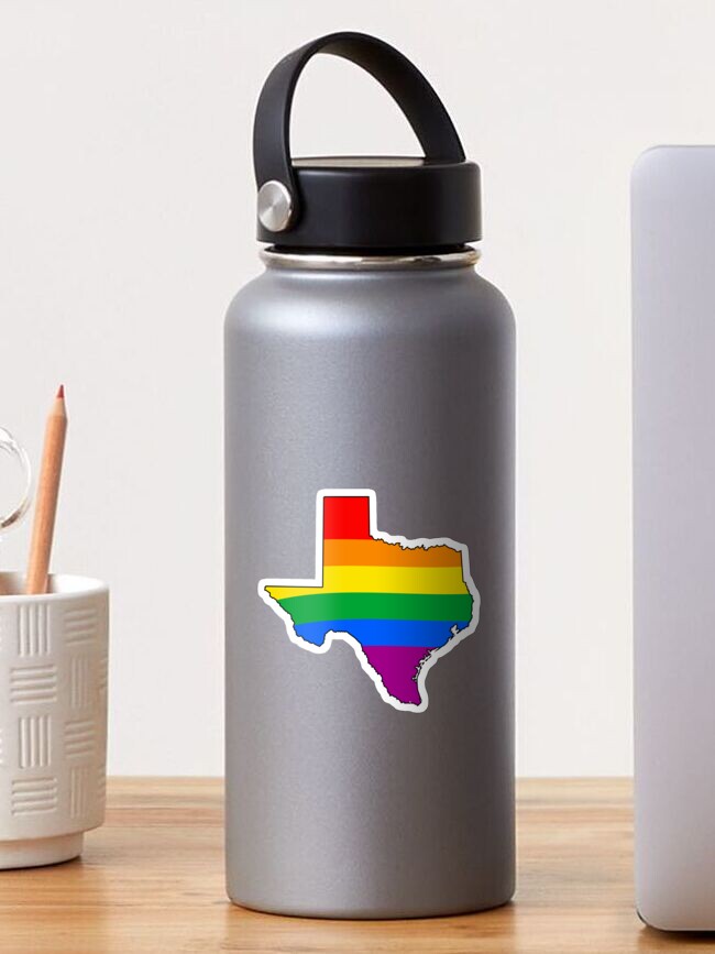 Thumbnail 1 of 3, Sticker, Texas Rainbow Pride designed and sold by Gayesthetic.