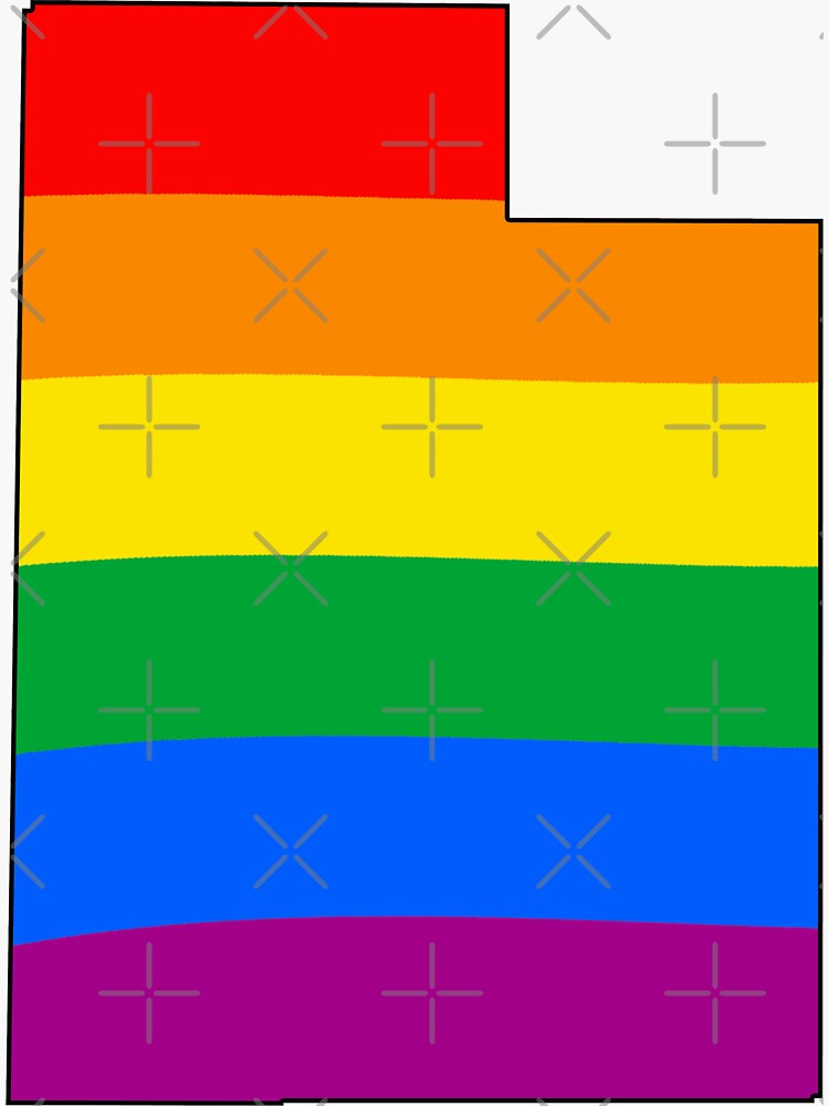 Thumbnail 3 of 3, Sticker, Utah Rainbow Pride designed and sold by Gayesthetic.