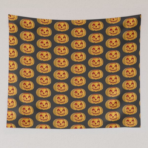 Item preview, Antique Inspired Halloween Carved Pumpkin Digital Painting, Single and Repeating Pattern designed and sold by Nicolette Olivier.