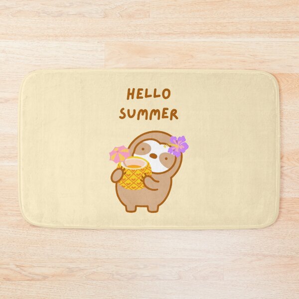 Item preview, Hello Summer Pineapple Drink Sloth  designed and sold by theslothinme.