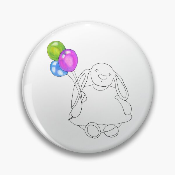 Item preview, rabbit and balloons designed and sold by handmadehipsters.