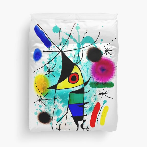 Joan Miró Abstract Surrealism - 'The Singing Fish'  Duvet Cover