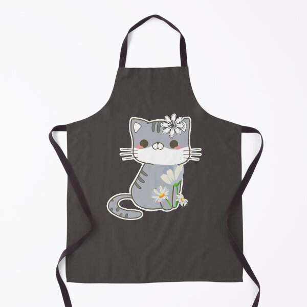 Item preview, Cute cat with flowers. flower kitten. Gray cat. designed and sold by EMIPRINCESS.
