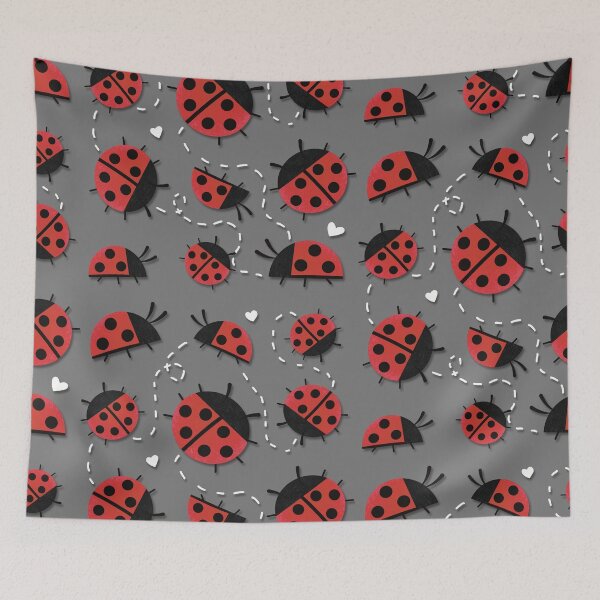 Item preview, Large ladybugs with dots & hearts! designed and sold by MunsyArt.