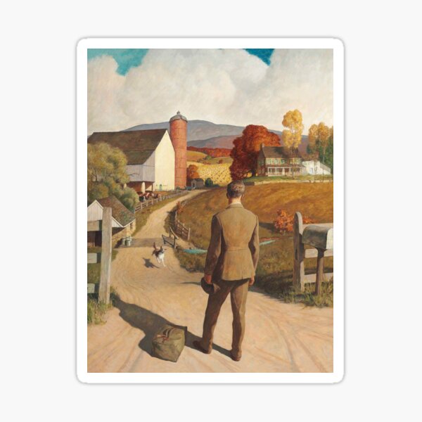 Vista previa del artículo con la obra «El regreso a casa | Newell Conversa Wyeth | arte americano», diseñado y vendido por CJET.