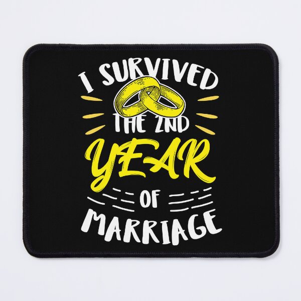 Item preview, Second Wedding Anniversary Survived Marriage Gift designed and sold by haselshirt.