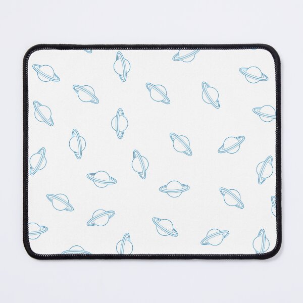 Item preview, Randomized Light Blue Planet Saturn Pattern designed and sold by Nicolette Olivier.