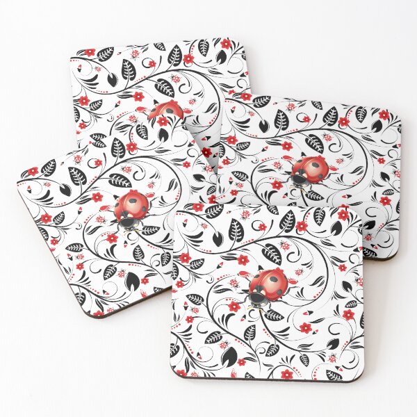 Item preview, Ladybug Patterned Leaves. designed and sold by davechi-stone.